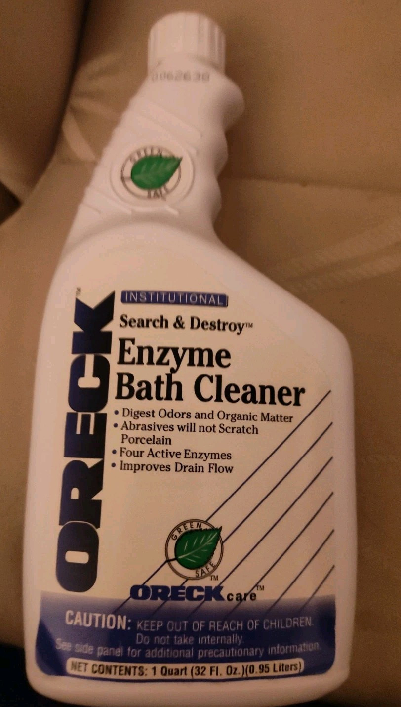 Oreck Search And Destroy Enzyme Bath Cleaner 1 Quart Institutional Size