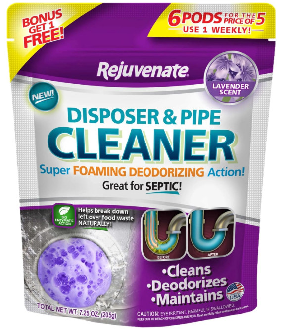 Rejuvenate Lavender Scent Disposer and Pipe Cleaner Odor Eliminator (6-Pack)
