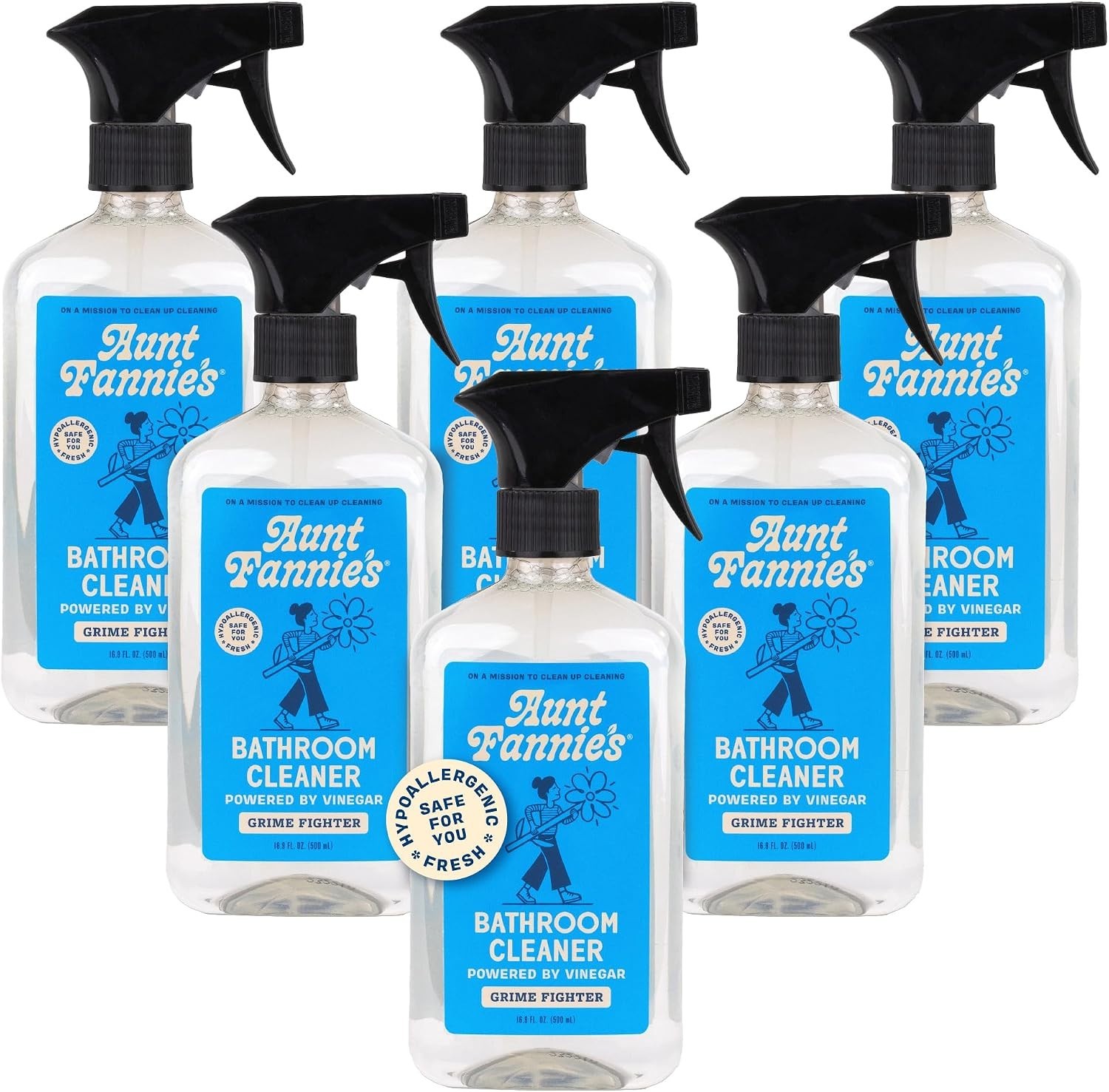 Vinegar Bathroom Cleaner Spray Pack – 6 Count