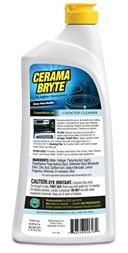 Cerama Bryte 28 Ounce Cooktop Cleaner for Glass Ceramic Stovetops
