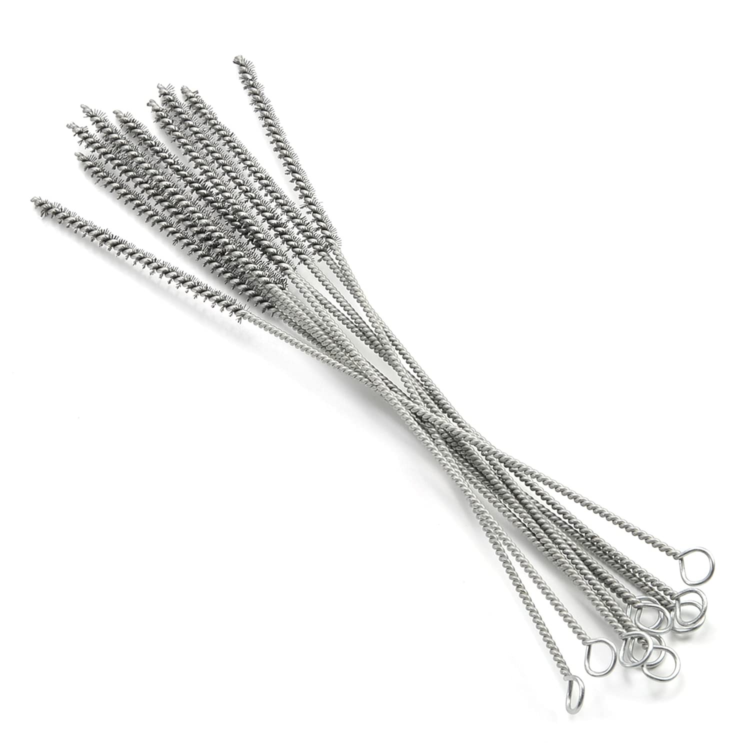 Utoolmart Steel Wire Tube Brush 12″ x 1/4″ Spiral Long Handle Cleaning Brush …