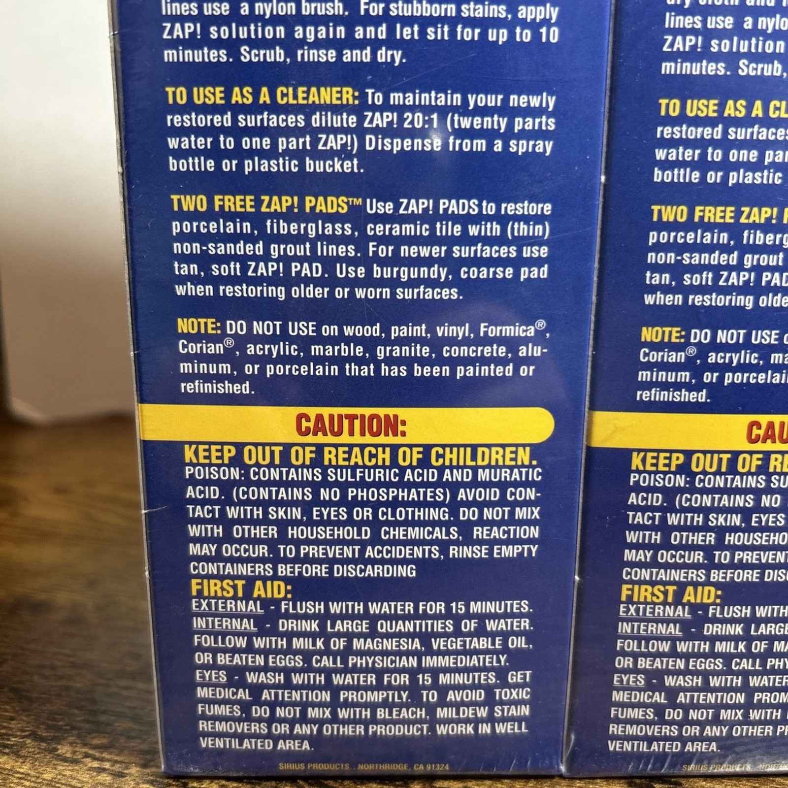 ZAP! Professional Restorer Twin Pack Concentrate 2 Count 16oz Sealed