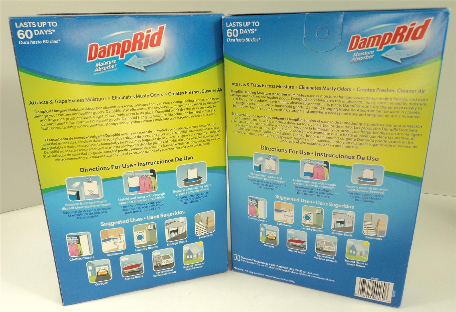 DampRid Lavender Vanilla 4 Pack w/ BONUS Fresh Scent – Hanging Bags