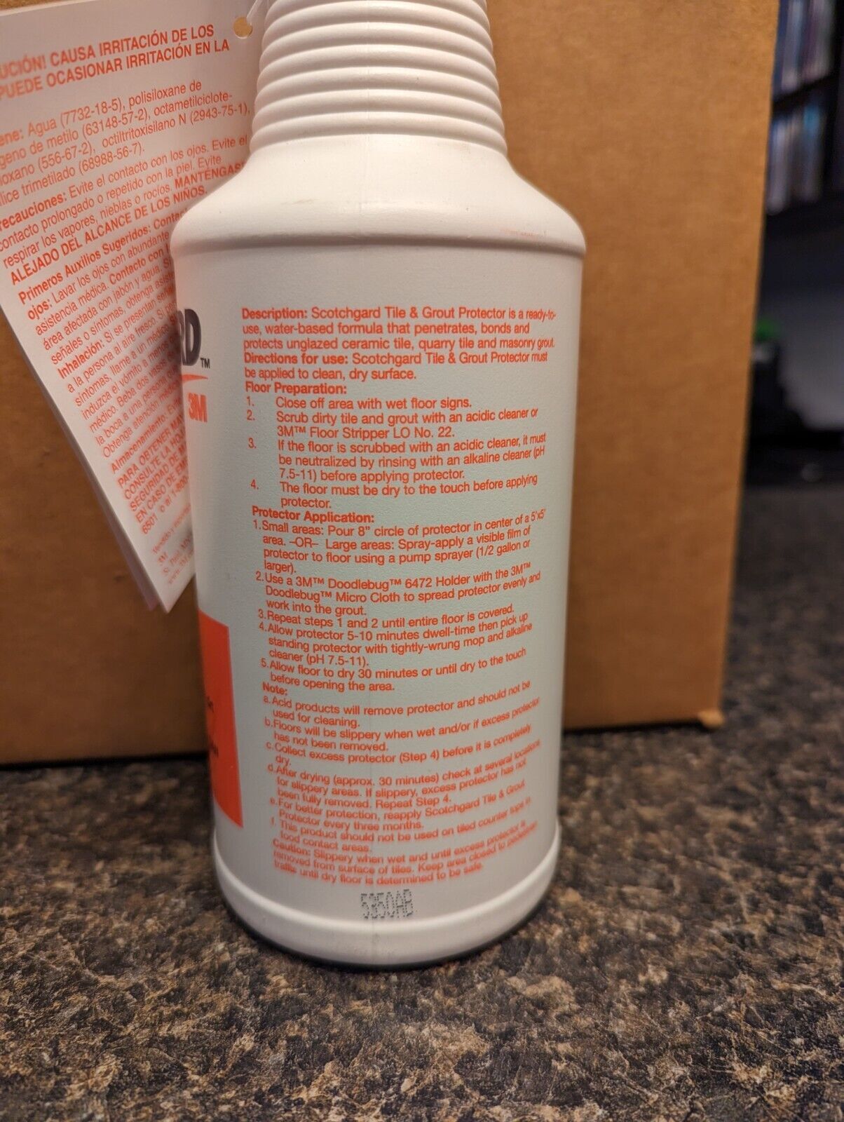 Case of 6 – 3M Scotchgard Tile & Grout Protector – 1 Qt. 246ml each