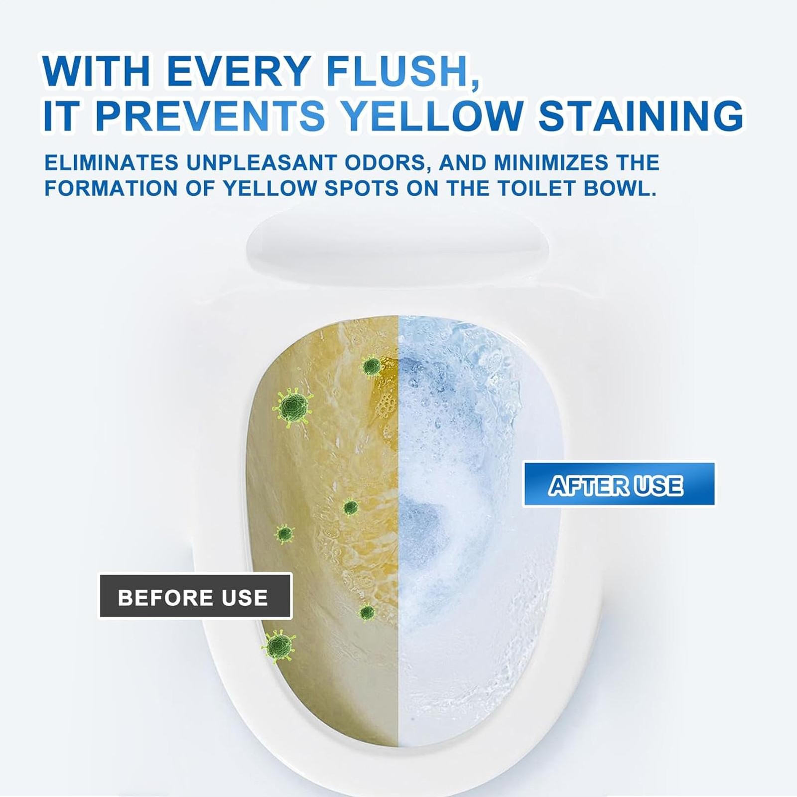 Automatic Toilet Bowl Cleaner Tablets Deodorizing Toilet Tank Cleaning Blocks