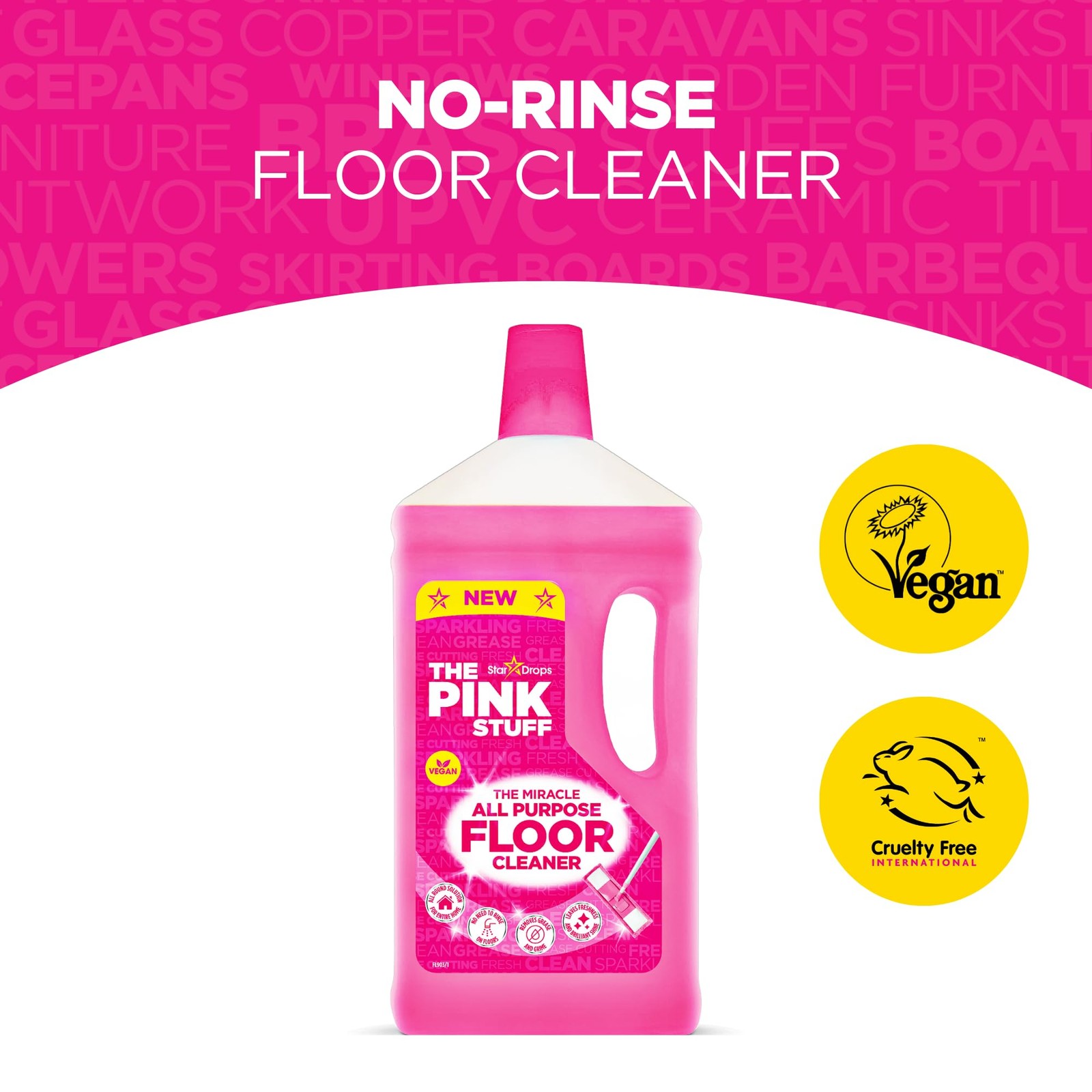 The Pink Stuff The Miracle All Purpose Floor Cleaner 33.8fl oz