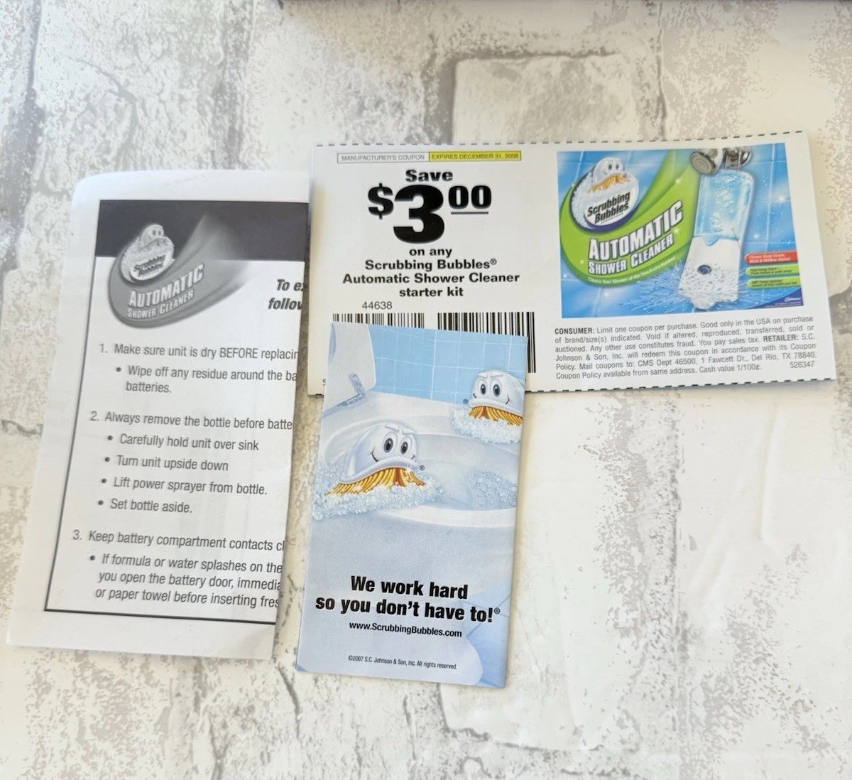 Scrubbing Bubbles Automatic Shower Cleaner Kit Shower Caddy 2 Refills