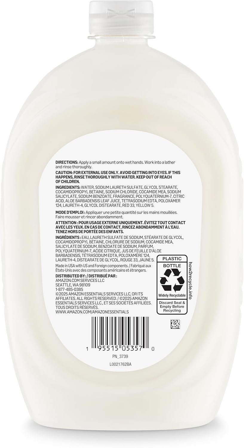 Liquid Hand Soap Refill, Aloe Vera, Formula, 50 Fl Oz, Pack of 1