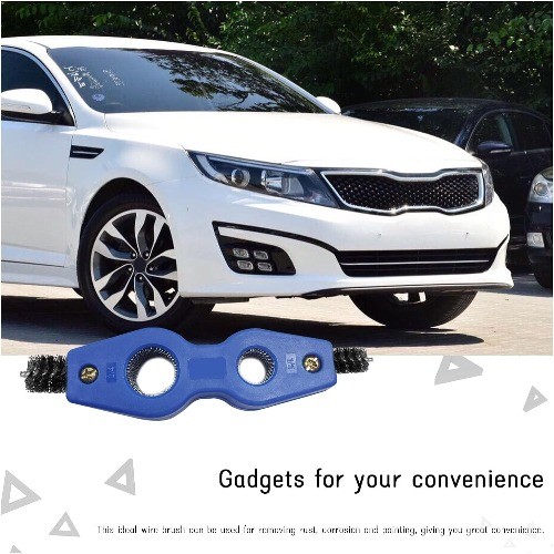Battery Terminal Cleaning Brush, 4 in 1 Anti-Rust Batter Size: 1 PCColor: Blue