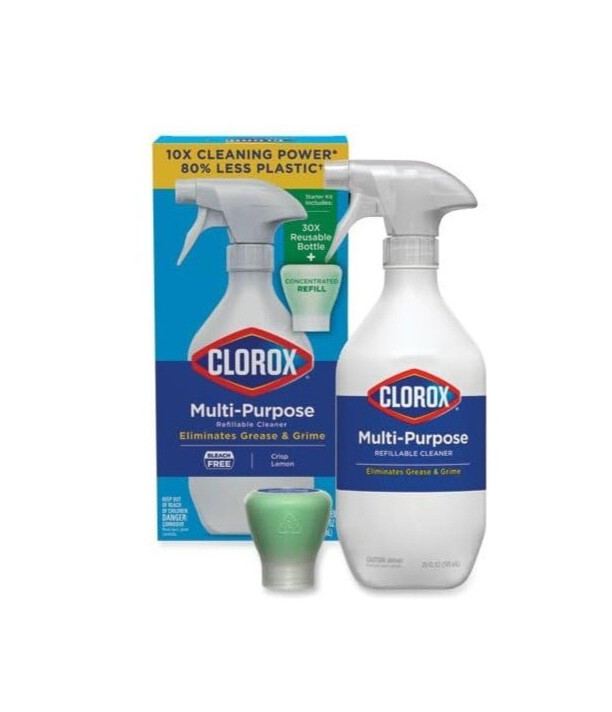 Clorox Refillable Cleaner Starter Kit Crisp Lemon Liquid All-Purpose Cleaner
