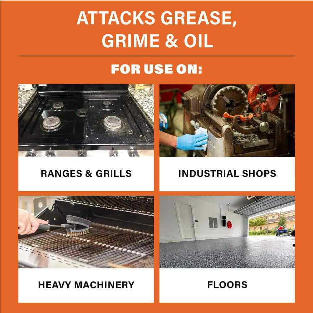 Heavy Duty Citrus Degreaser – Powerful All Purpose Grease & Grime Cleaner, 1 Gal