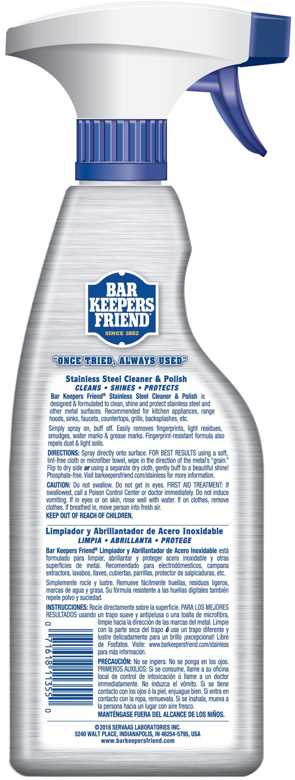 Stainless Steel Cleaner Polish Spray 2 x 25.4 oz Degreaser Stain Remover No Scra
