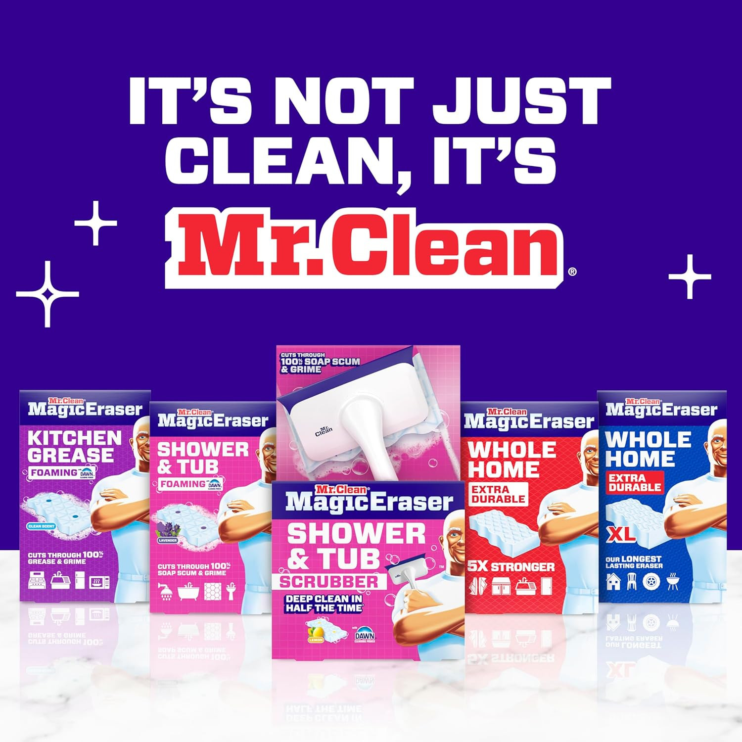 All-in-One Magic Eraser Bathroom Cleaner Kit with Lemon Freshness