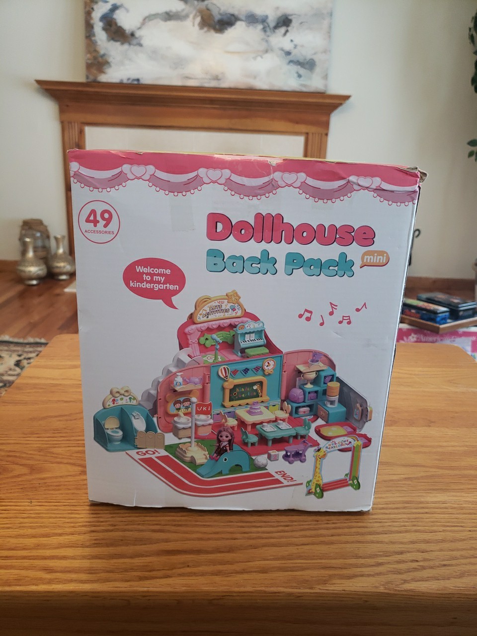 Dollhouse Backpack A kindergarten Dollhouse Packed Into A Play Backpack NEW!