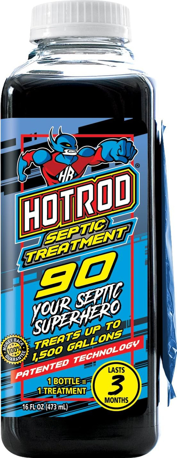 HOTROD 90 Septic Tank Treatment — Lasts up to 3 Months — Patented, University-Te