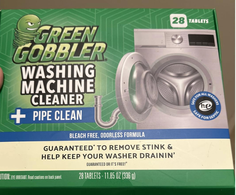 Green Gobbler Washing Machine Cleaner and Pipe Clean Eco Safe NO Bleach 28 count