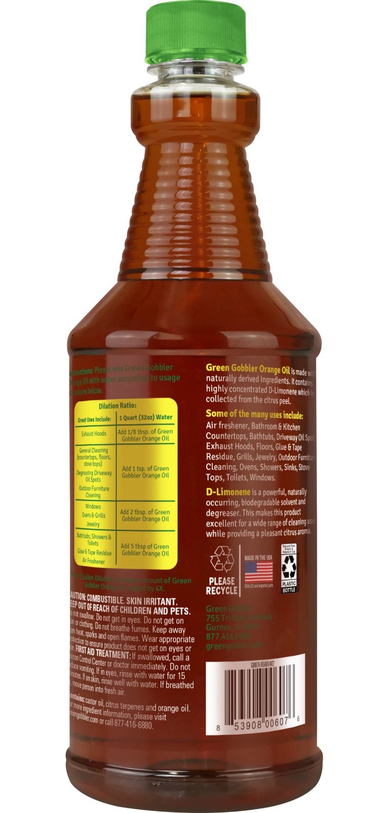 Concentrated Orange Oil Cleaner – Multi-Purpose Home & Outdoor Use – 32 oz (2 Pa