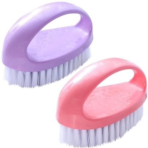 Ergonomic Scrubber Brushes in Pink & Purple – Perfect for Multi-Purpose Cleaning