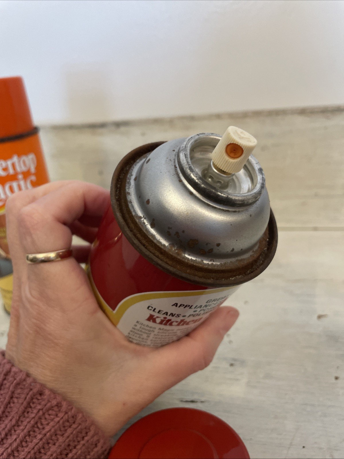 2 Vtg 80’s Cleaning Spray Can Countertop & Kitchen Magic Discontinued Retro Prop