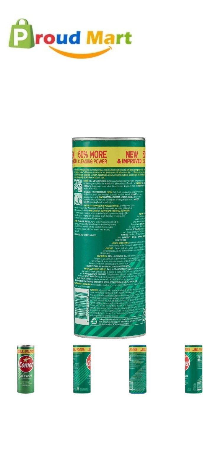 Lot of 12 Comet with Bleach Powder Cleaner All Purposes Stain Remover 21 oz Each