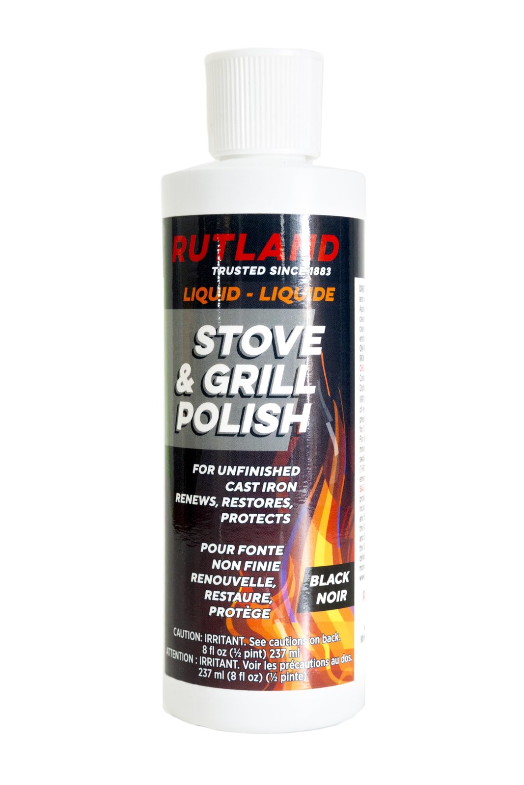 Rutland Liquid Stove and Grill Polish for Cast Iron and Steel – Restores Wood St