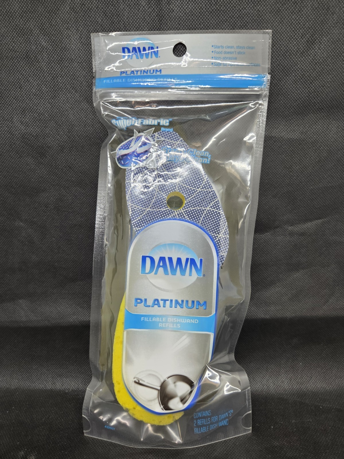 Dawn Platinum Dishwand Super Fabric Heavy Duty Refill Sponge 2ct Factory Seal