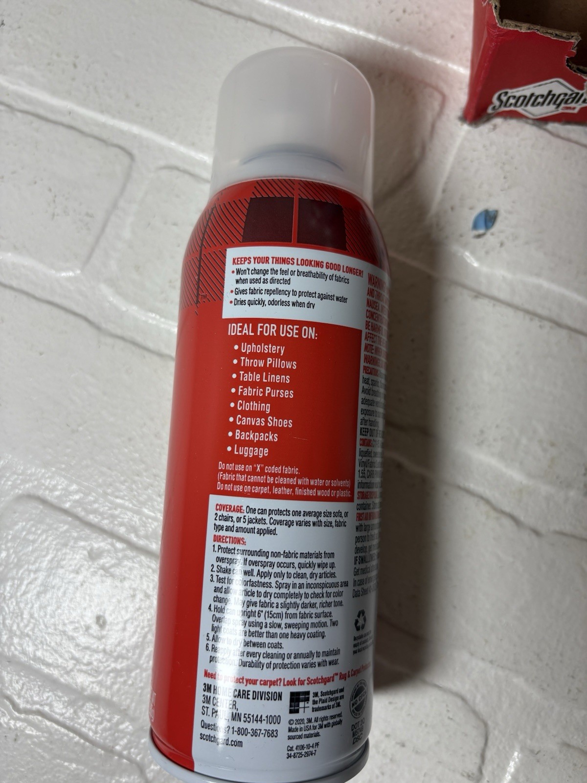Scotchgard Fabric Upholstery Water Shield Protector Aerosol 10 oz Pack of TWO