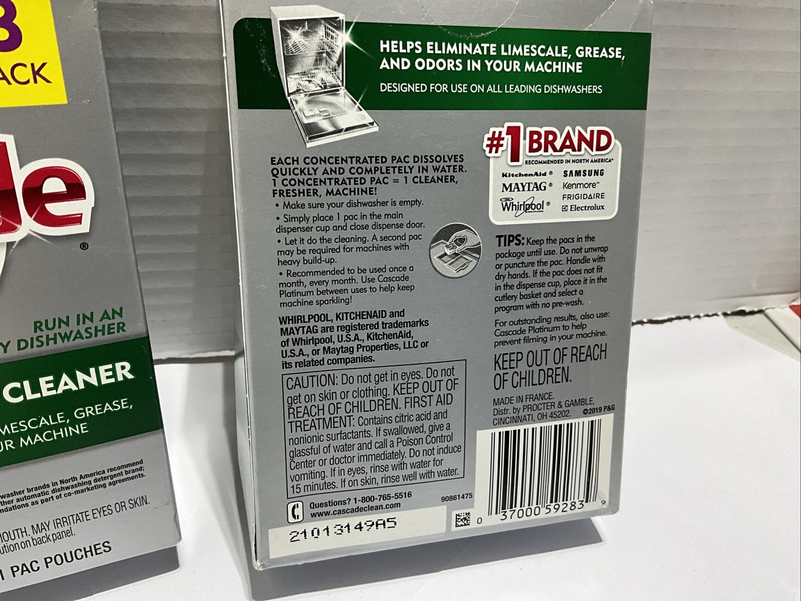 Cascade Platinum Dishwasher Cleaner TWO Boxes