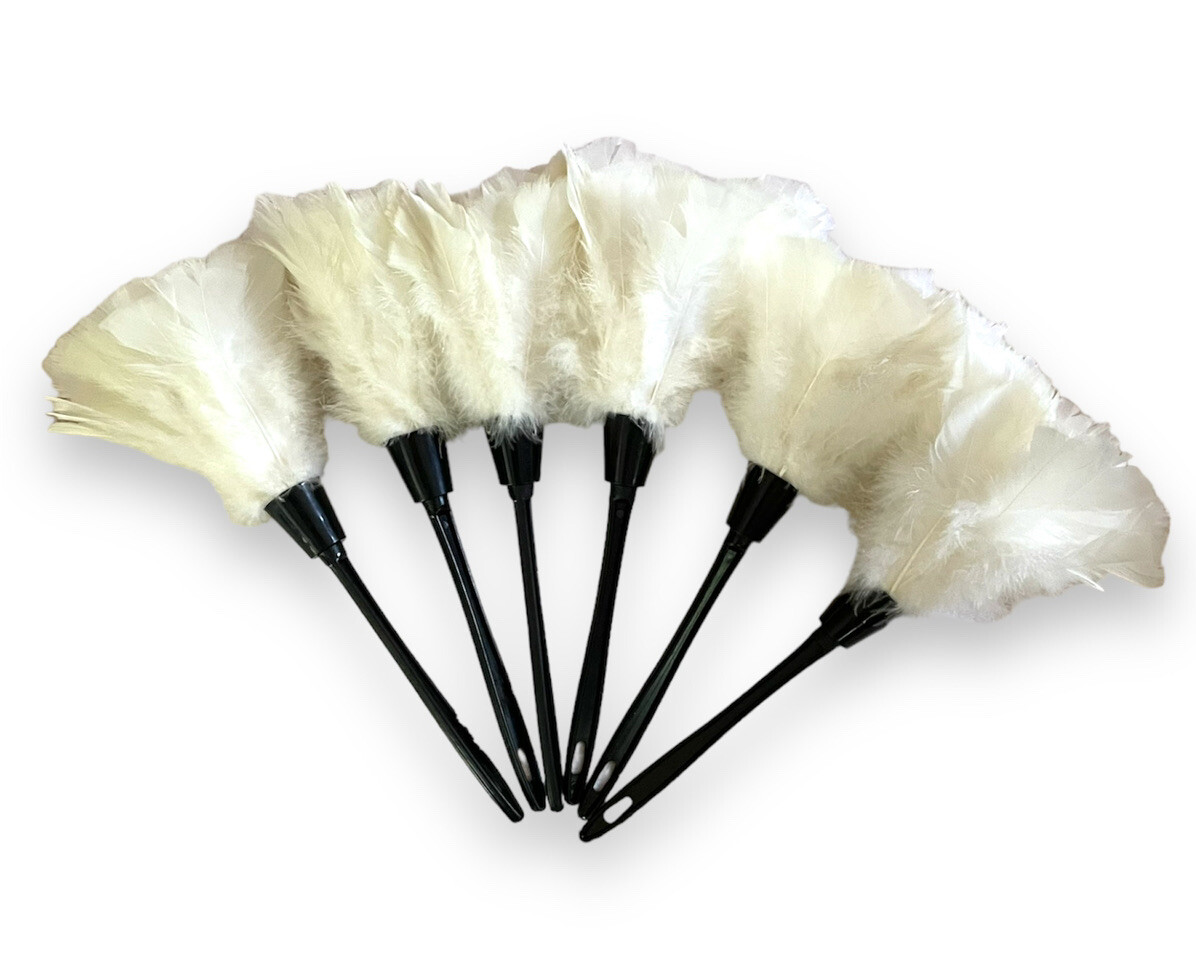 Anti Static Duster Lot Cleaner Plastic Handle Turkey Feather Home Cleaning X6