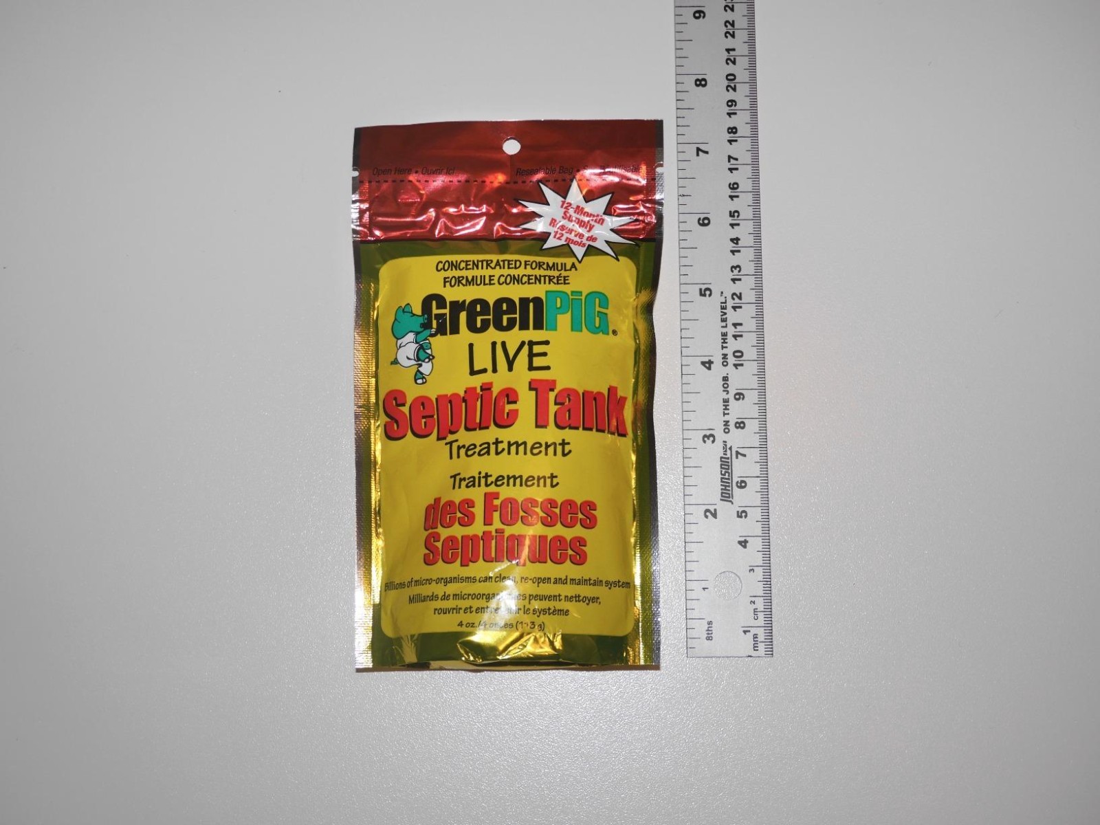 GREEN PIG Septic Tank Treatment 4 Pods 1-Year Supply Prevents Clogs & Failures