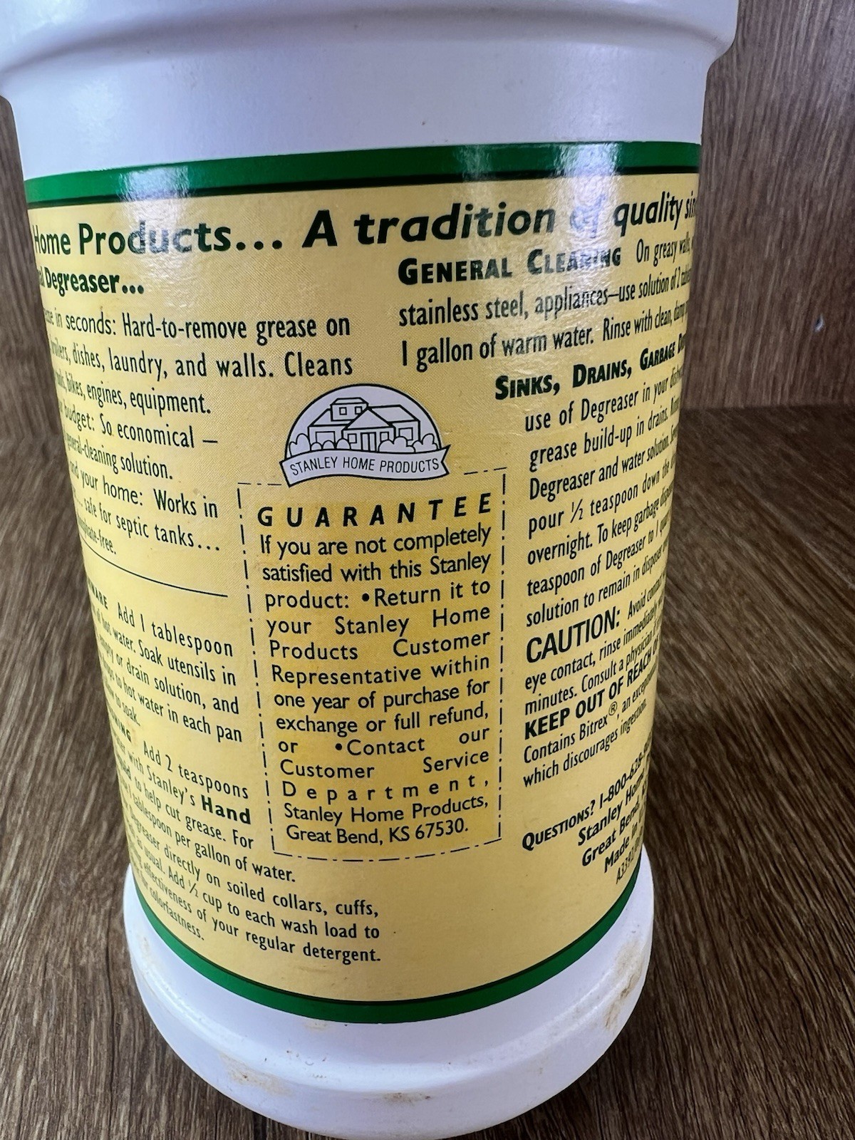 Vintage 1970’s Stanley Home Products Degreaser 34oz Left