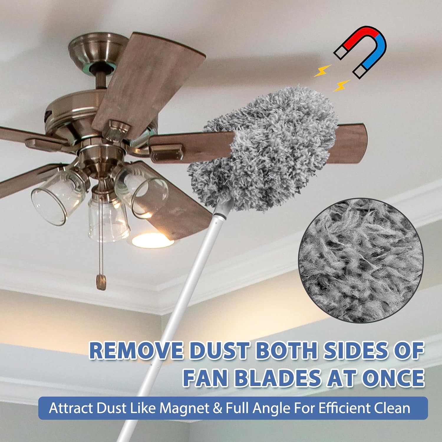 Ceiling Fan Cleaner Duster High Ceiling Extended Fan Blade Cleaner from 13 to 50