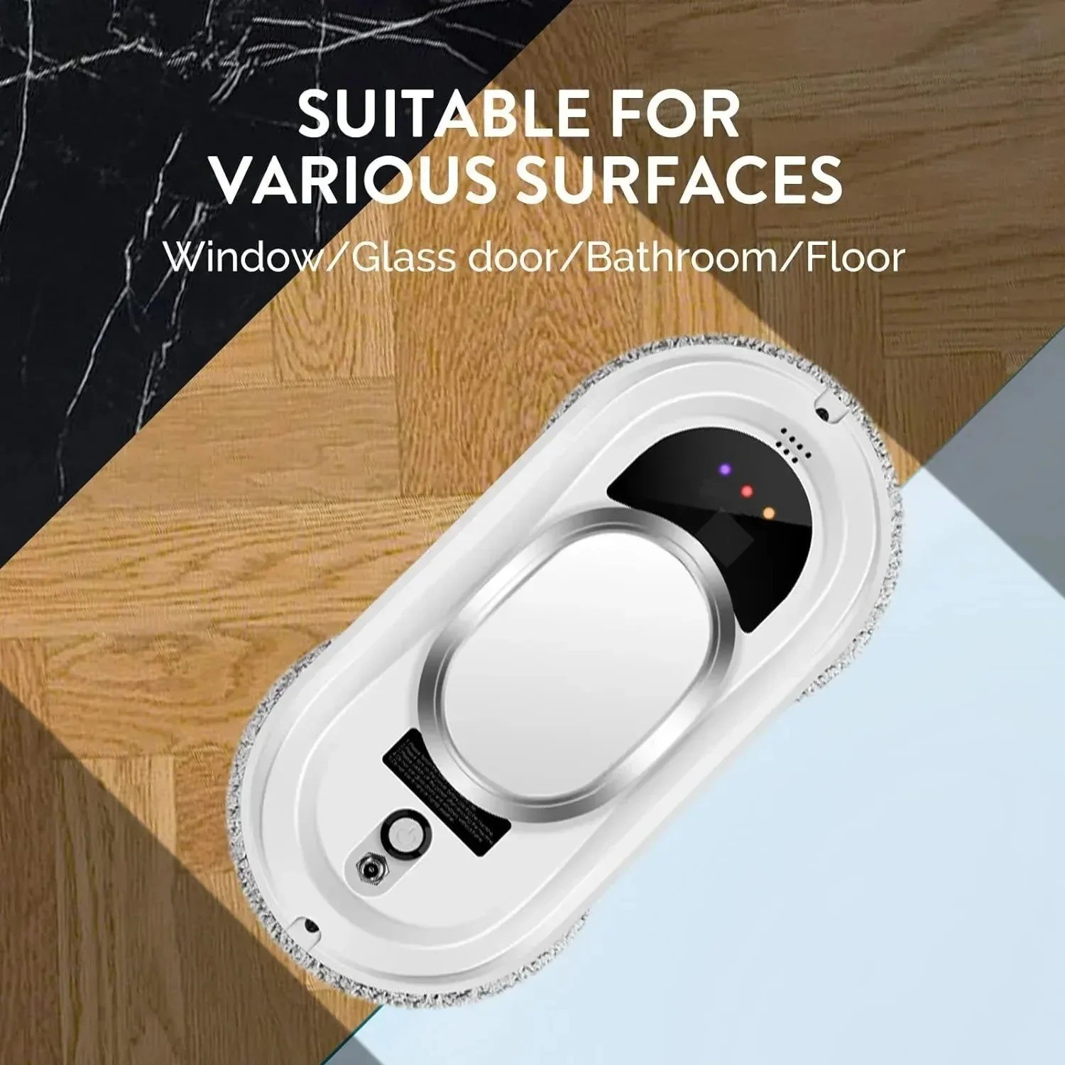 Window Cleaning Robot 5600Pa Suction Remote Control Auto Glass Cleaner Mop Wipe