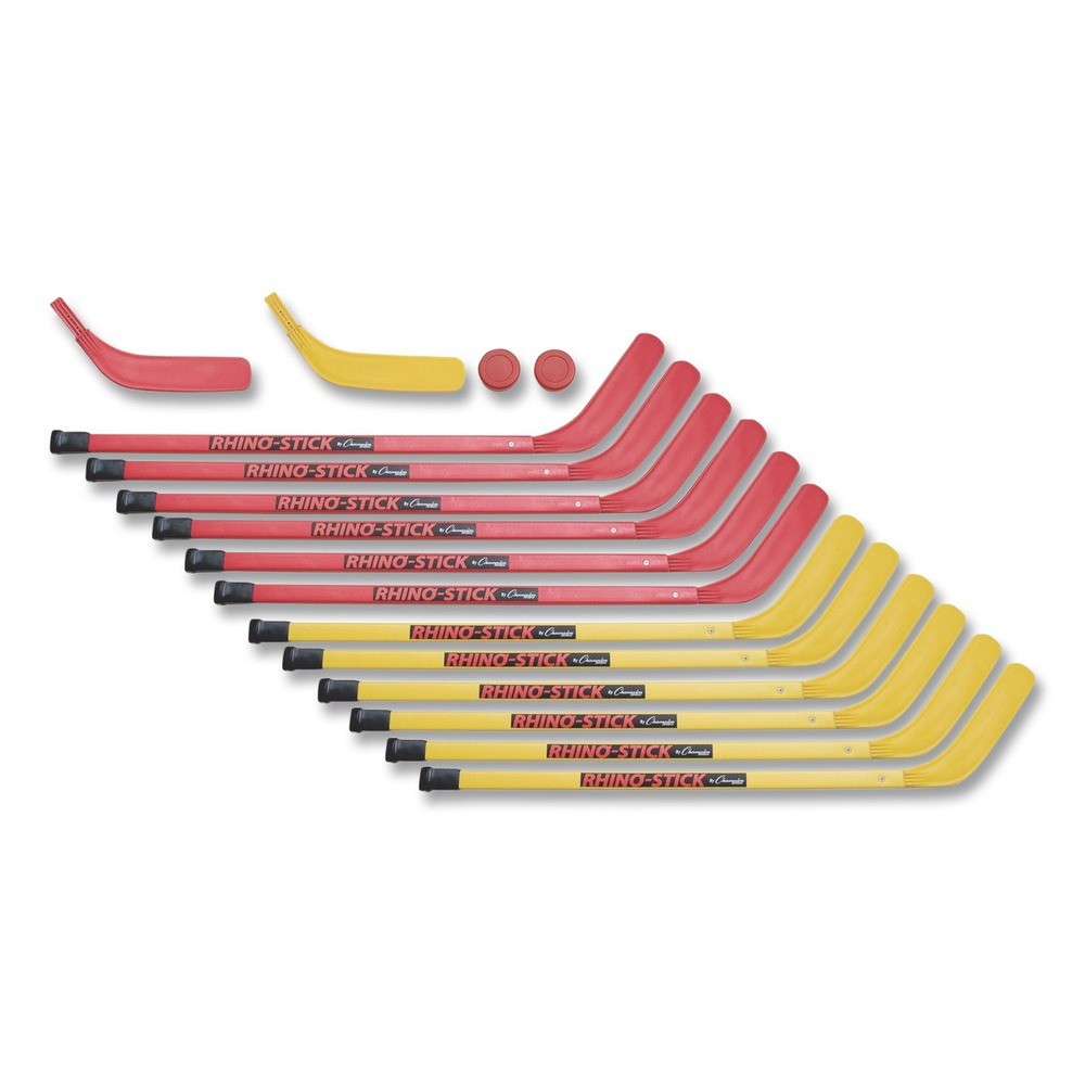 Champion Sports HS36SET 12 Sticks, 2 Pucks Indoor ABS Kids Hockey Set (1-ST) New