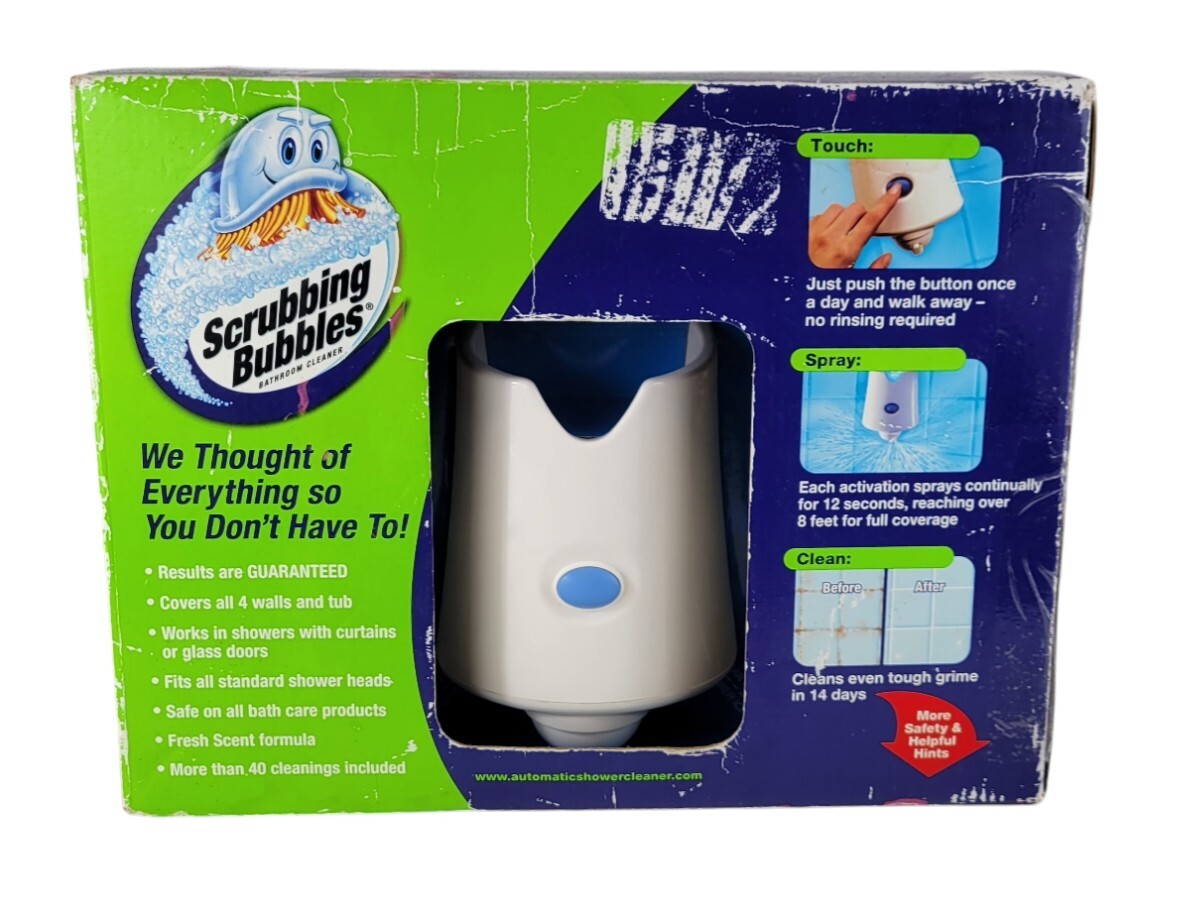 Scrubbing Bubbles 360 Degree Automatic Shower Cleaner Kit With 2 Refills New NOS