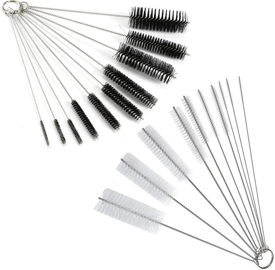 Nylon Straw Brush Cleaner Bottle Tube Pipe Small Long Cleaning 10Pcs Set USA Lot
