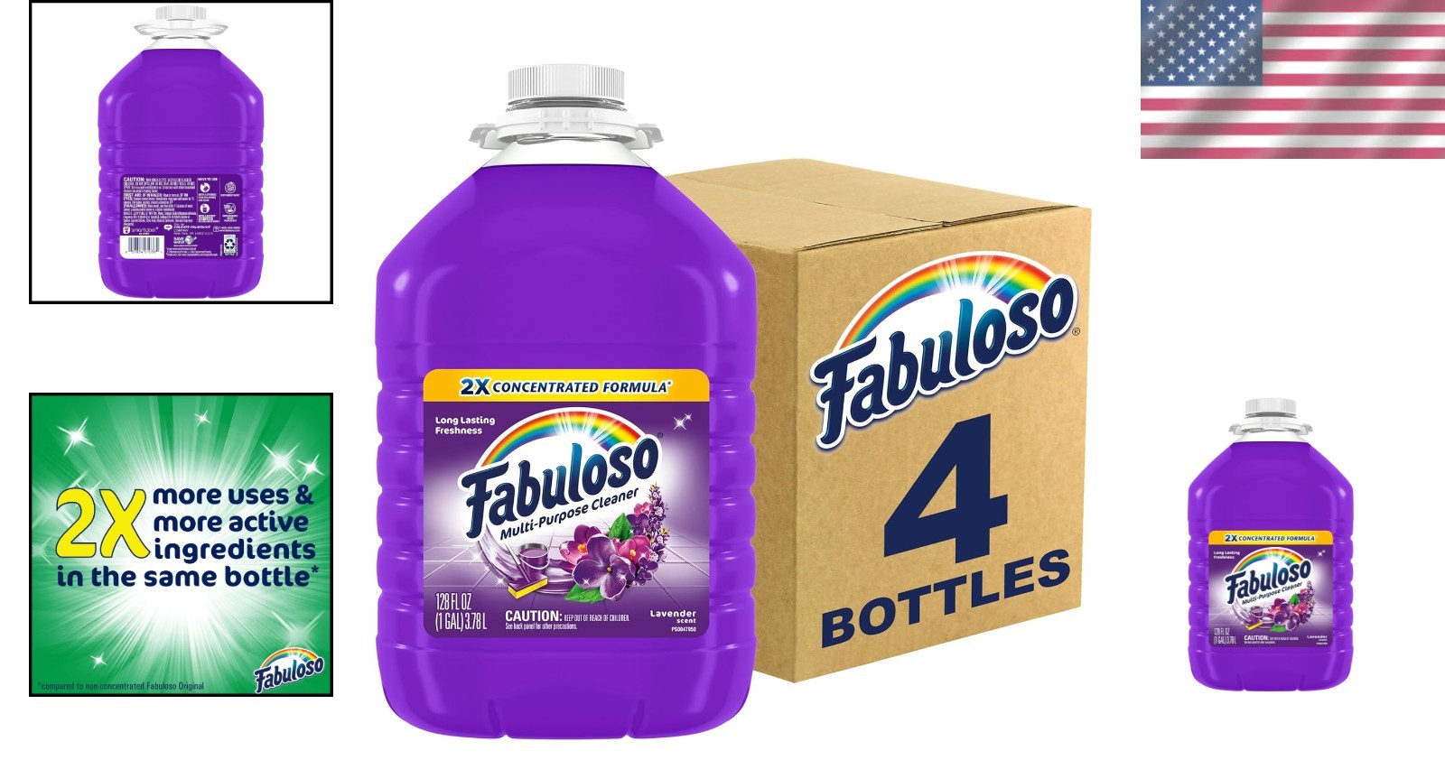 128 Oz Lavender All-Purpose Cleaner – 2X Concentration in a Convenient 4-Pack