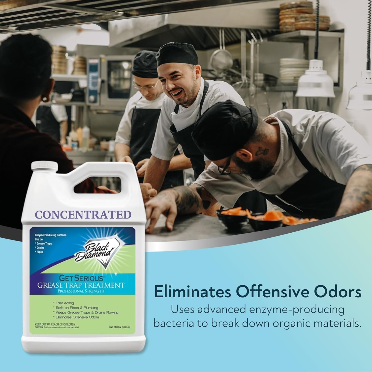 Grease Trap Enzyme Drain Cleaner Odor Control Commercial Grade Treatment