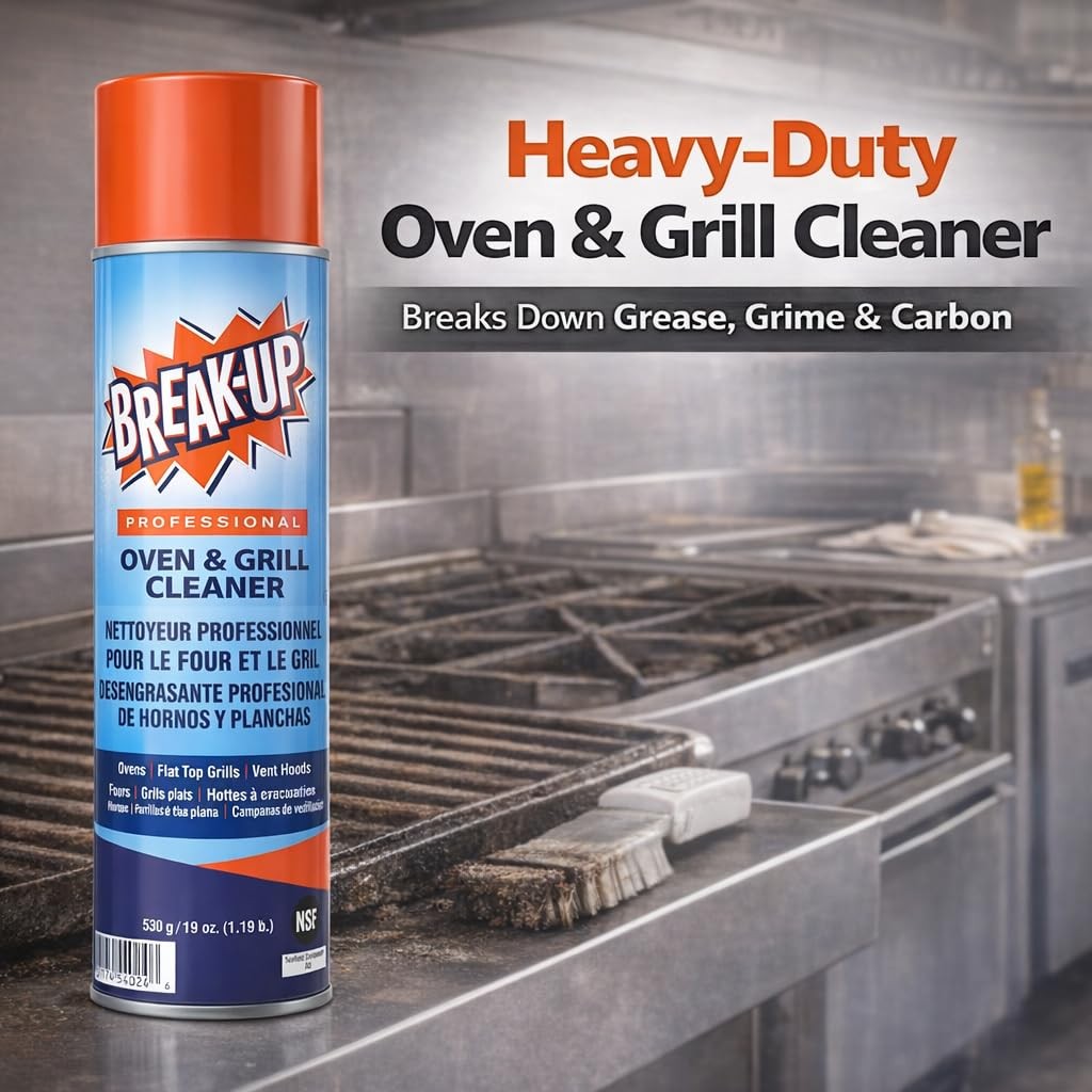 Heavy Duty Oven Grill Cleaner Grease Remover Aerosol Spray 19oz Commercial Kitch