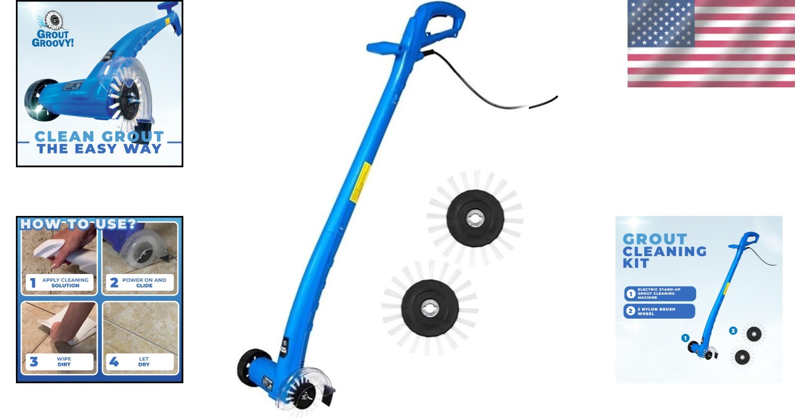 Powerful Tile and Grout Cleaning Machine – Easy Upright Operation for Home Use.,