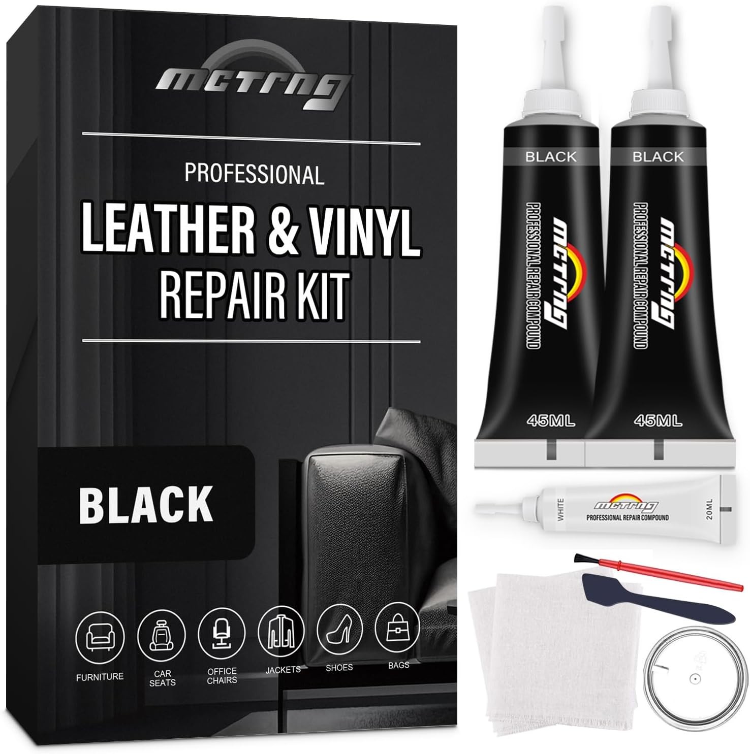 Leather Repair Kit for Car Interior, Leather Seat Repair Kit for Cars, Easily Re