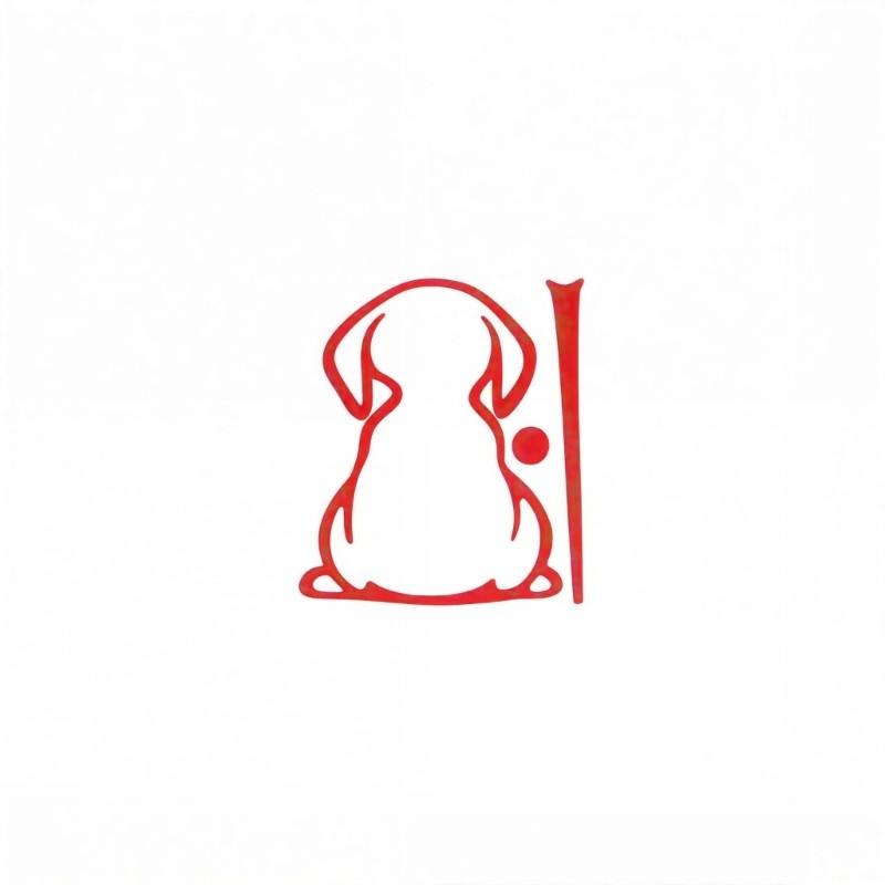 Cartoon Back Windshield Wiper Sticker With Dog Figure For Auto Glass PVC Decors