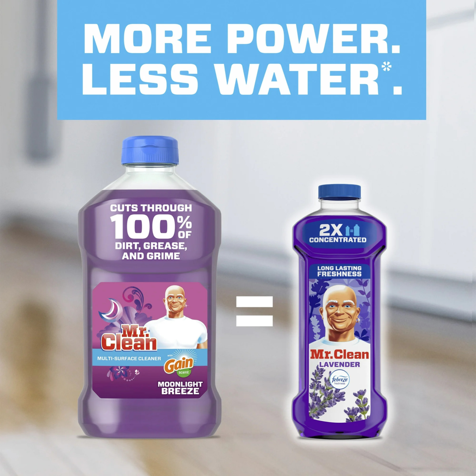 Mr. Clean 2X Concentrated Multi Surface Cleaner with Febreze Lavender Scent, 41