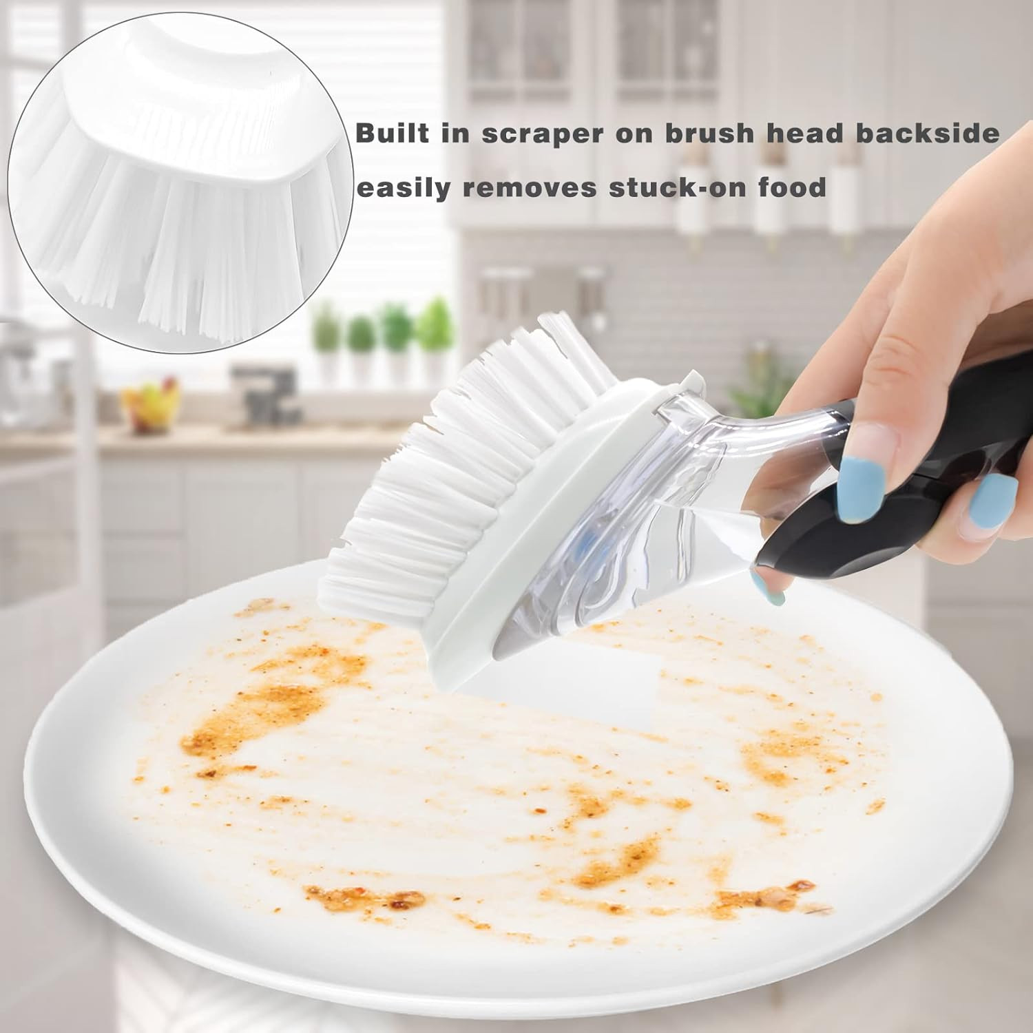 Brush Refills for OXO Dish Brush | 4 Pack Dish Brush Cleaning Soap Dispensing