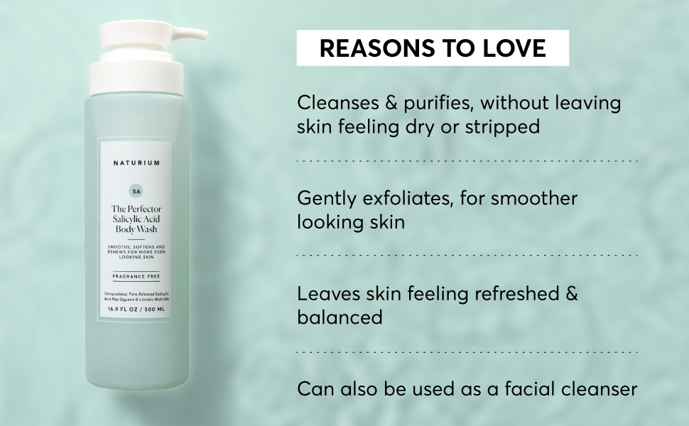 The Perfector Salicylic Acid Body Wash, Gentle & Smoothing Cleanser, 16.9 oz
