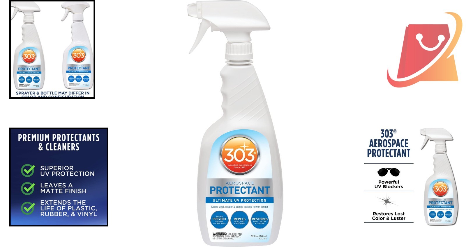 Aerospace Protectant Spray UV Dust Dirt Stain Repellent Matte Finish 32 Fl Oz