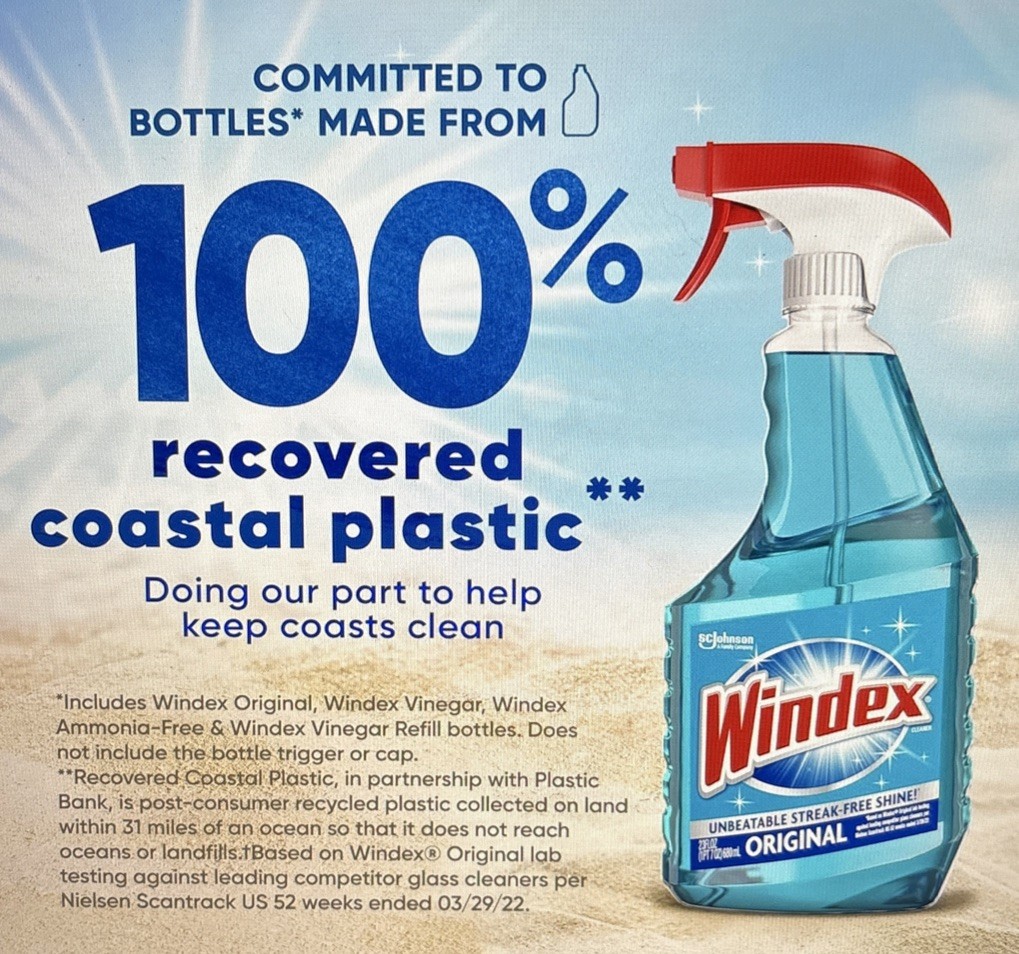 Windex Glass Cleaner Refill, Original Blue, 2 L. New