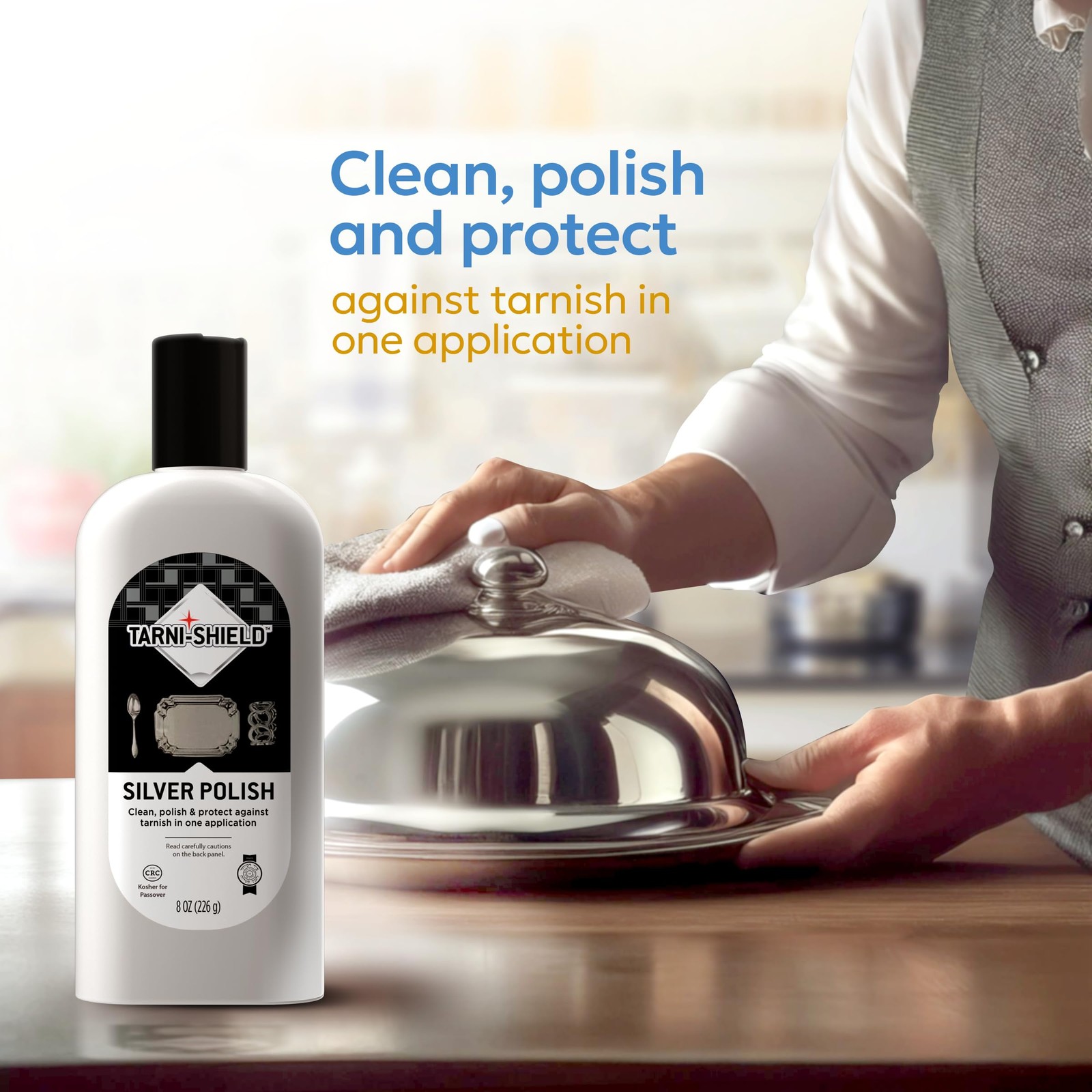 Tarni-Sheild Silver Polish – Clean, Polish, and Protect Against Tarnish – 8 O…
