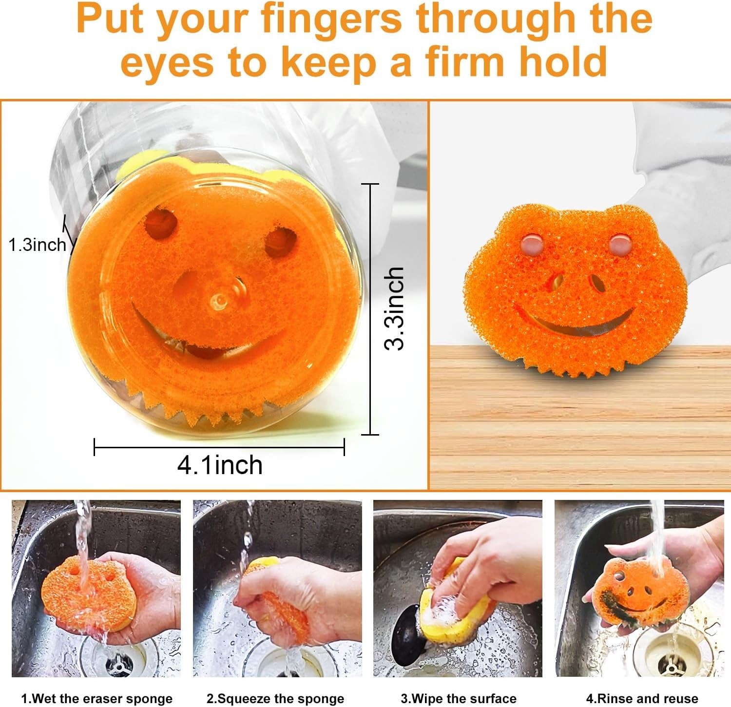 Versatile 5 Pack Scrub Sponges – Temperature Controlled for Optimal Cleaning