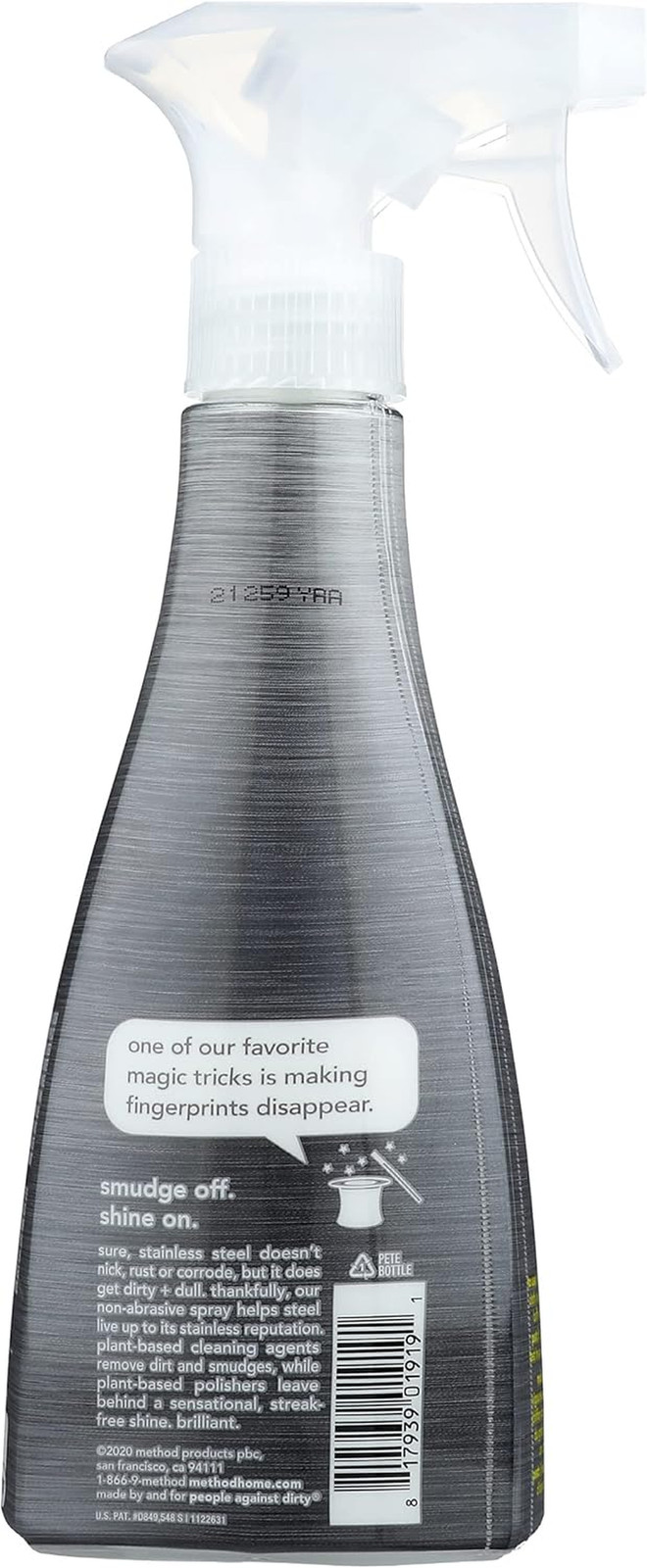 Method Stainless Steel Cleaner + Polish, Apple Orchard, Cleans Fingerprints and